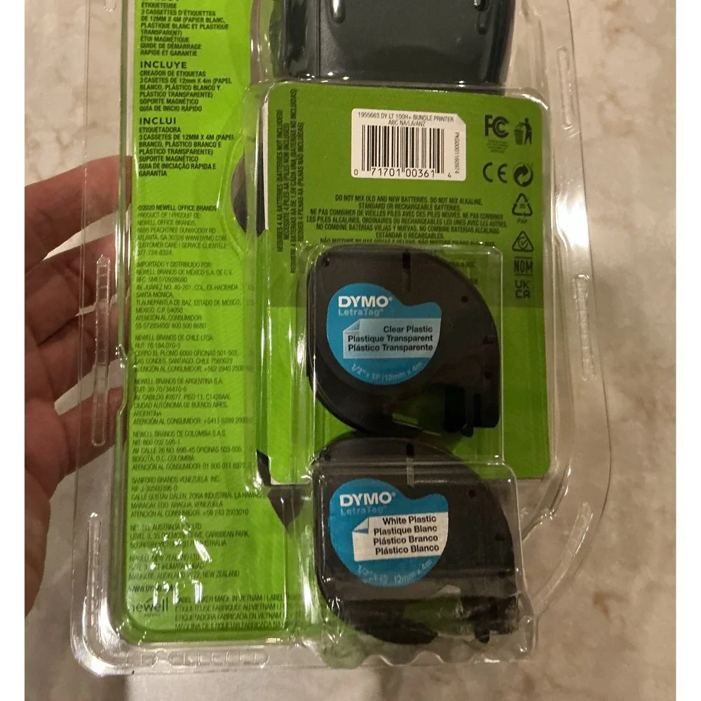 DYMO LetraTag 100H Plus Label Maker‎ Combo Pack with 3 Label Refills New